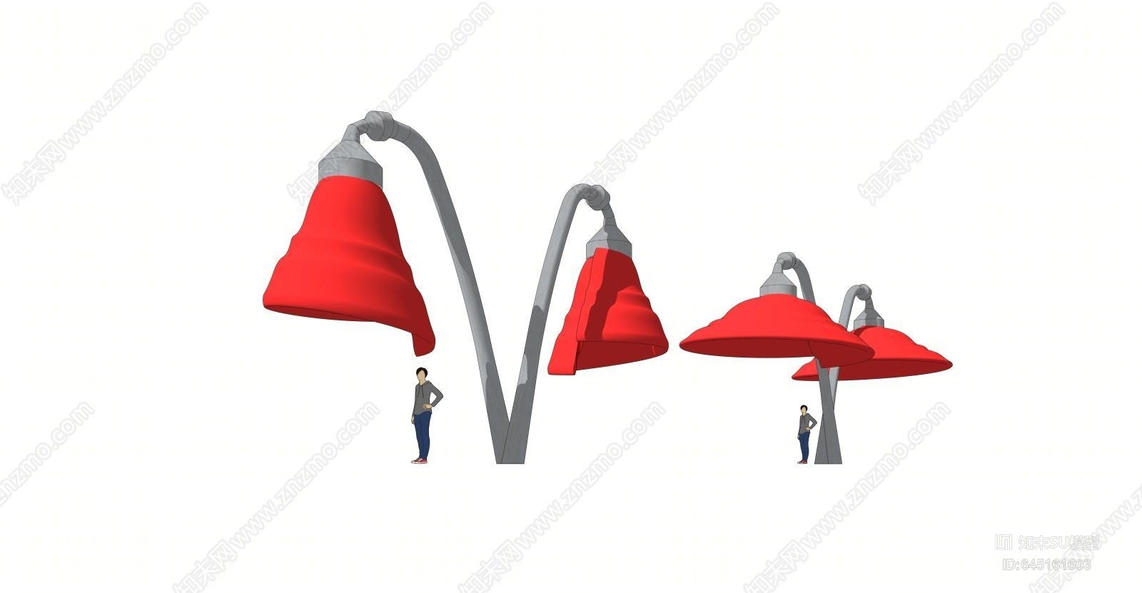 现代网红花朵雕塑亭子可开合SU模型下载【ID:645161603】