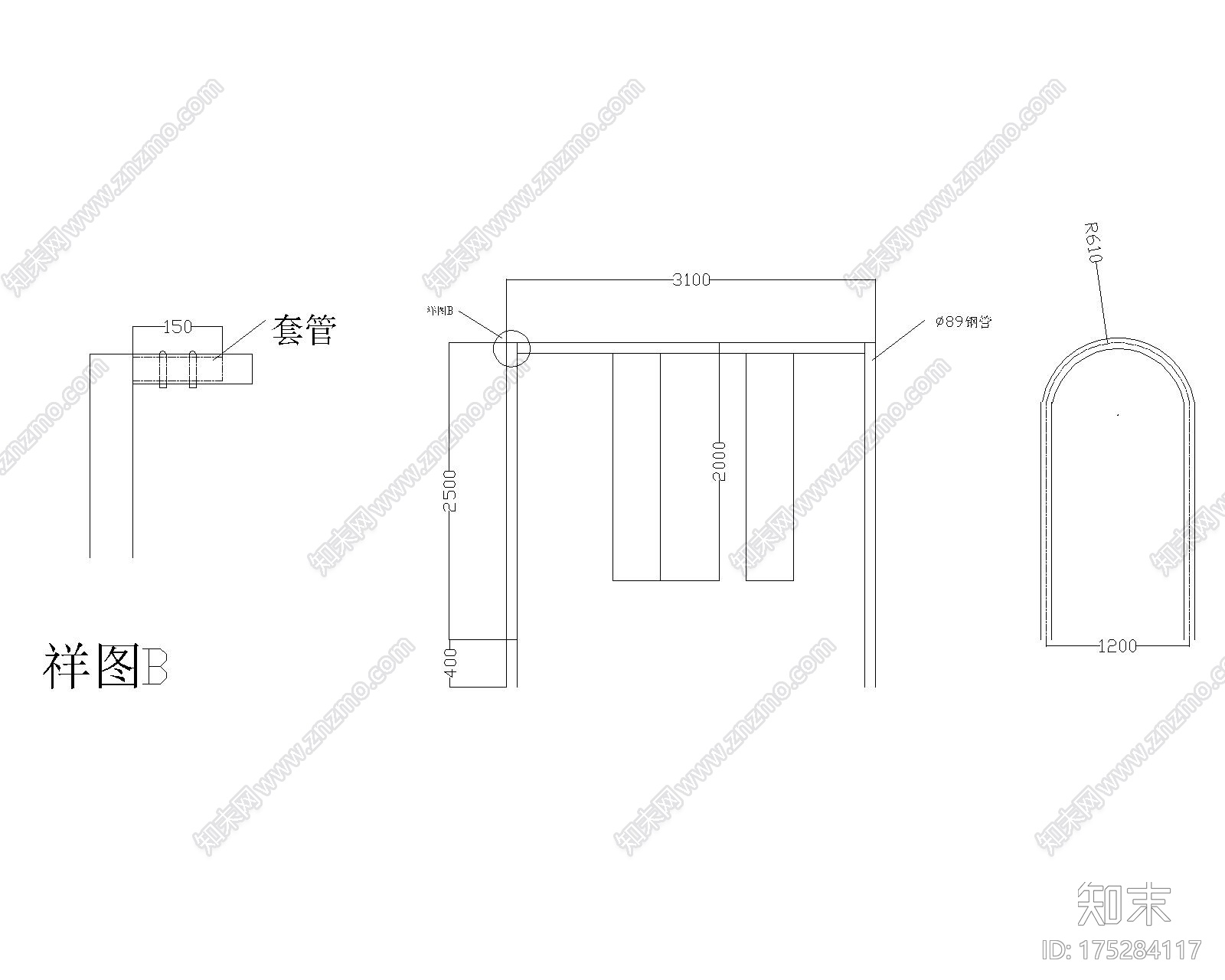 秋千6cad施工图下载【ID:175284117】