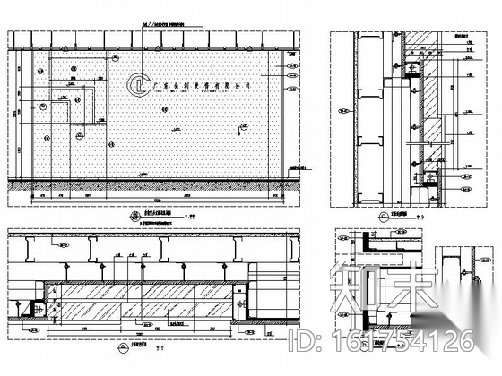 [广东]现代投资公司办公室室内装修施工图（含完整方案和...cad施工图下载【ID:161754126】