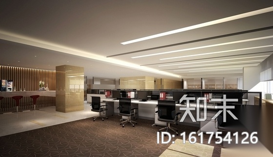[广东]现代投资公司办公室室内装修施工图（含完整方案和...cad施工图下载【ID:161754126】