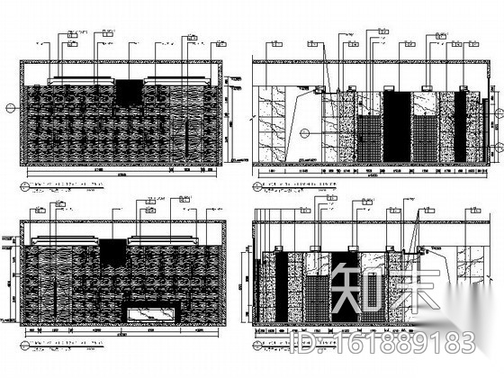 酒店宴会前厅及电梯厅室内装修图cad施工图下载【ID:161889183】