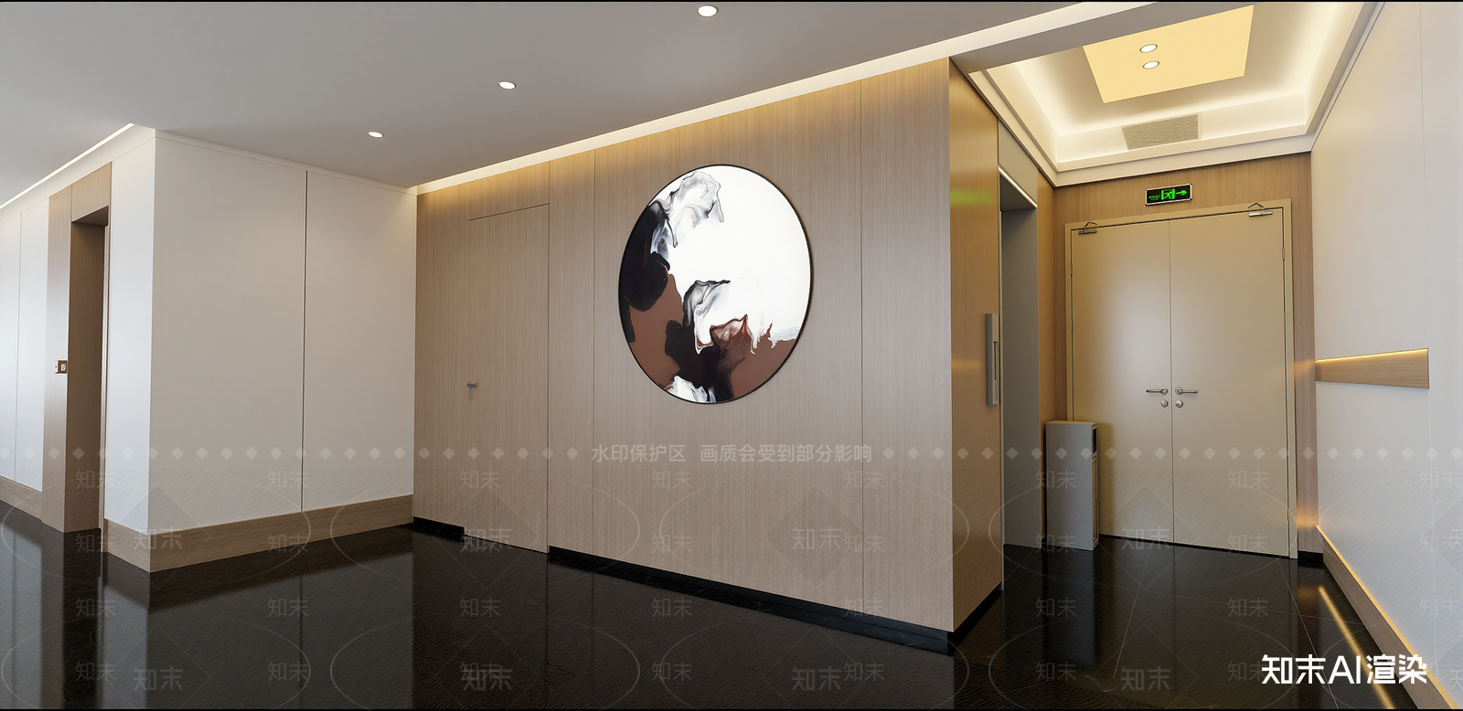 现代酒店走廊SU模型下载【ID:1216080616】
