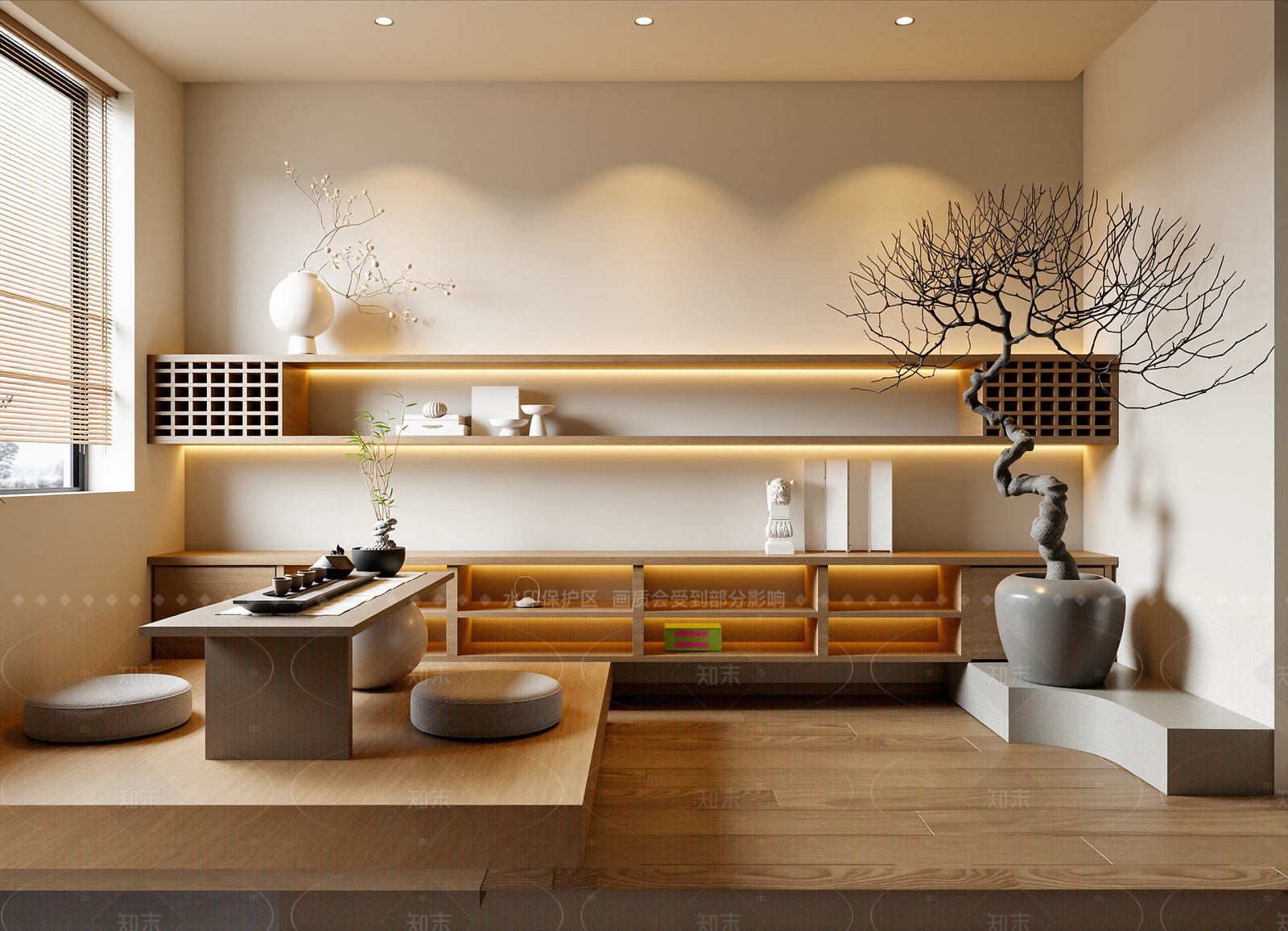 日式茶室3D模型下载【ID:1214573792】