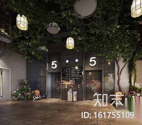 [原创]卓越时尚现代特色餐饮办公一体办公楼室内装饰施...cad施工图下载【ID:161755109】