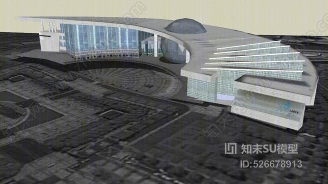 上海科技馆SU模型下载【ID:526678913】