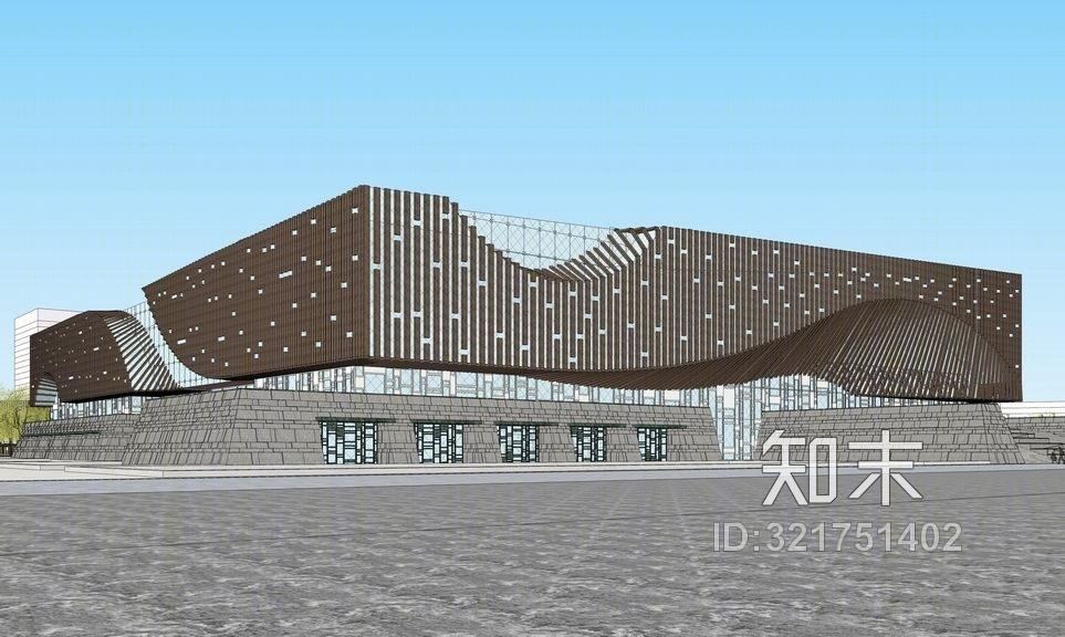 现代文化中心SU模型下载【ID:321751402】