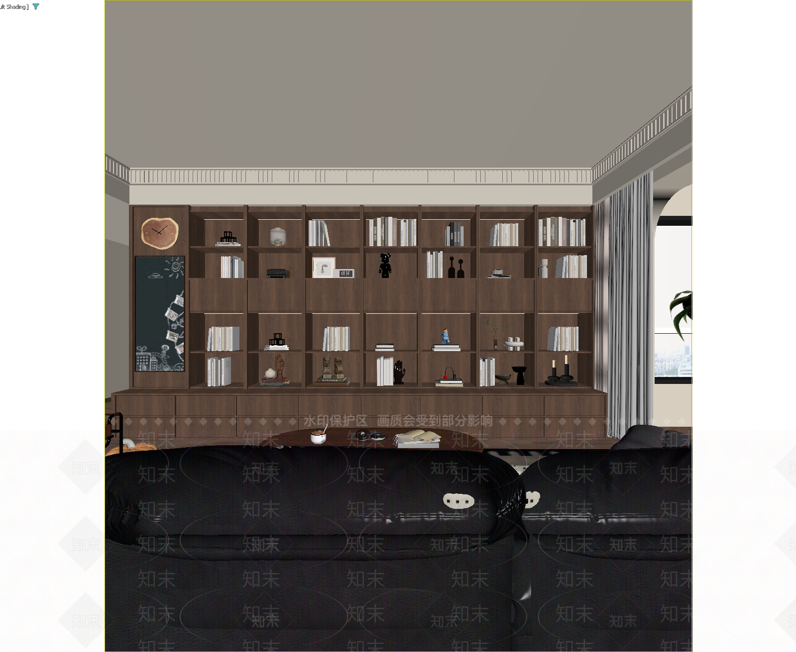 侘寂书房3D模型下载【ID:1214848001】