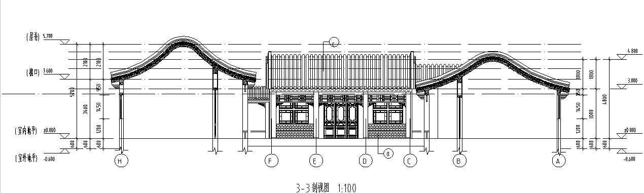 [宁夏]多层中式风格四合院及商业建筑施工图（全专业图...施工图下载【ID:165157143】