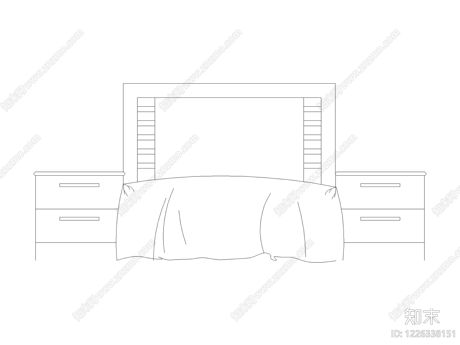 现代床CAD图纸