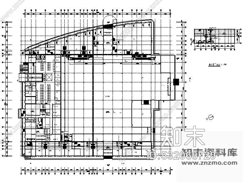 施工图福建某商场超市平面施工图下载【ID:532068720】