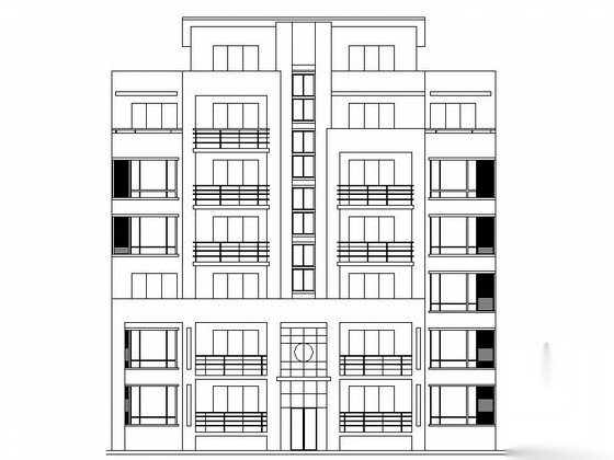 [成都]某六层一梯二住宅楼建筑方案图（南梯）cad施工图下载【ID:167216144】