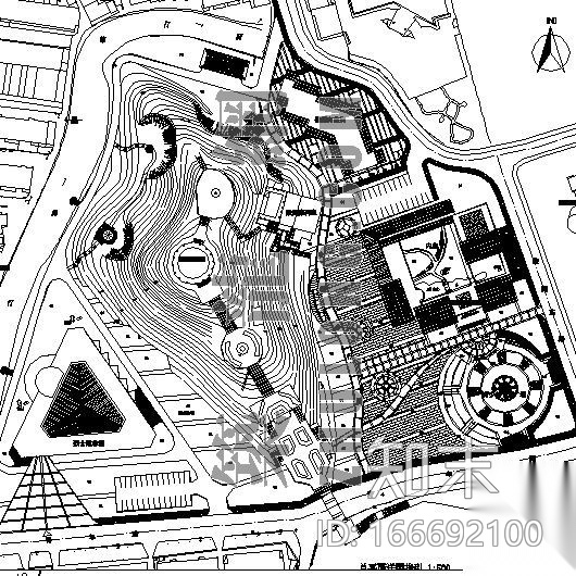 陵园景观设计成套总图2cad施工图下载【ID:166692100】