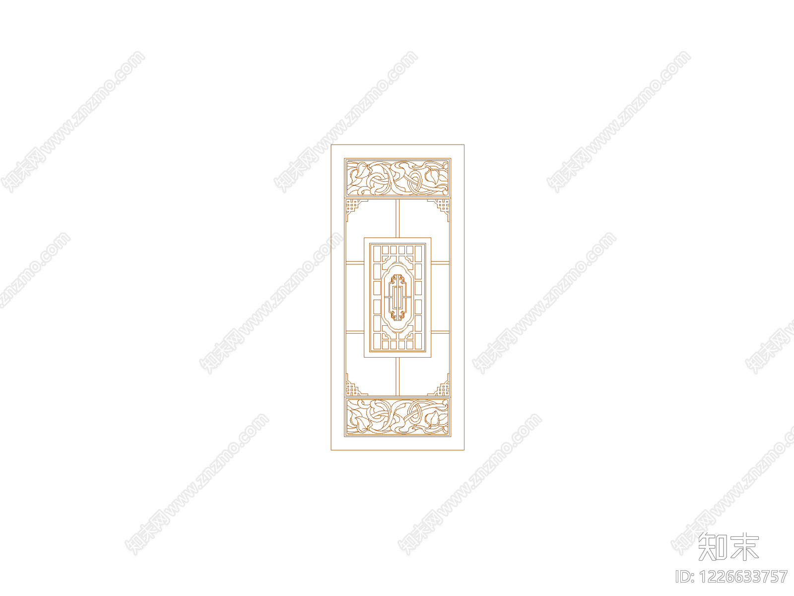格栅装饰构件cad施工图下载【ID:1226633757】