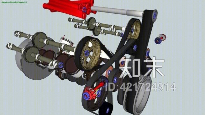 建立自己的V8引擎-移动部件-简略SU模型下载【ID:421724914】