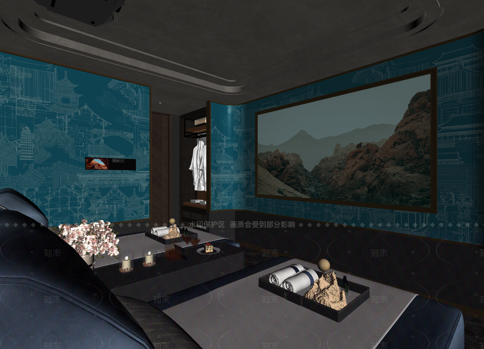 新中式美容院3D模型下载【ID:1214982153】