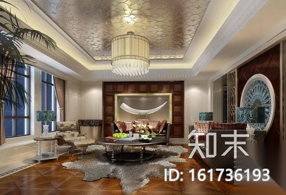 [常州]古典奢华三层公馆别墅装修图（含效果）施工图下载【ID:161736193】