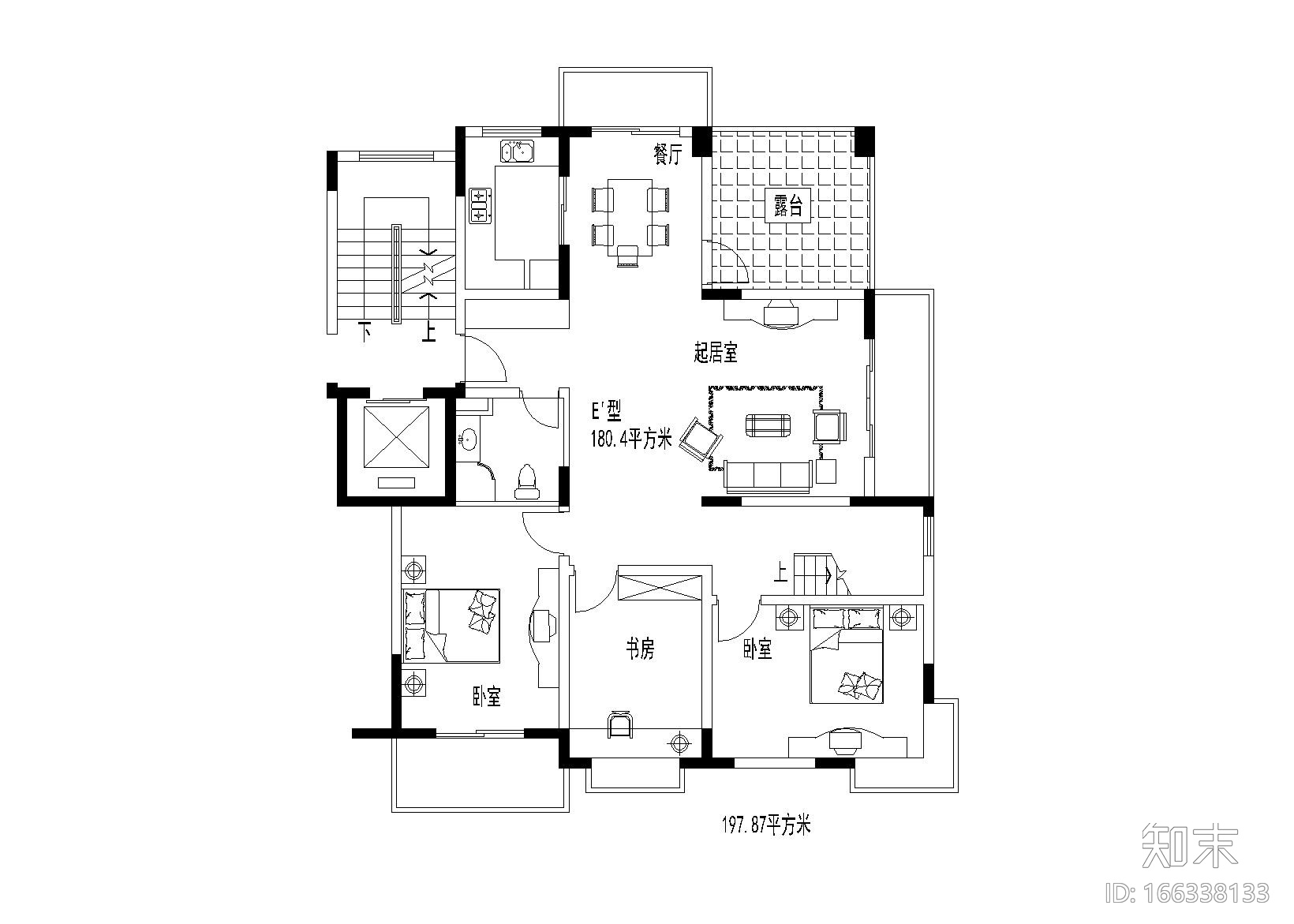 某住宅小区设计户型图施工图下载【ID:166338133】