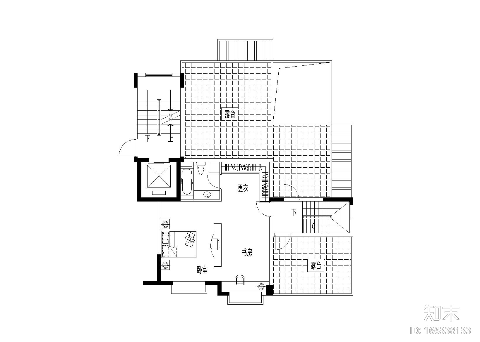 某住宅小区设计户型图施工图下载【ID:166338133】