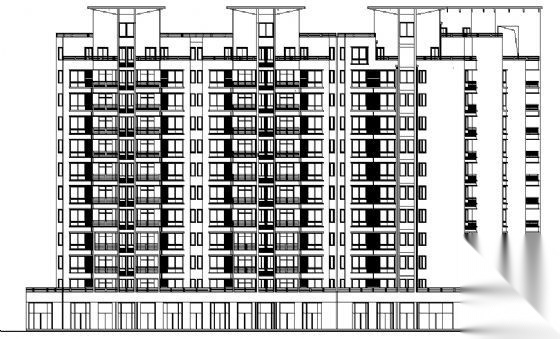 成都市十一层锦泰花园住宅楼建筑施工图cad施工图下载【ID:149851164】