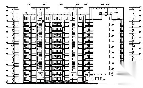 成都市十一层锦泰花园住宅楼建筑施工图cad施工图下载【ID:149851164】