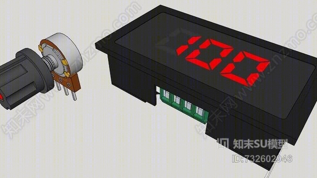 数字显示，在0～100%的PWM直流电机速度控制器6SU模型下载【ID:732602946】