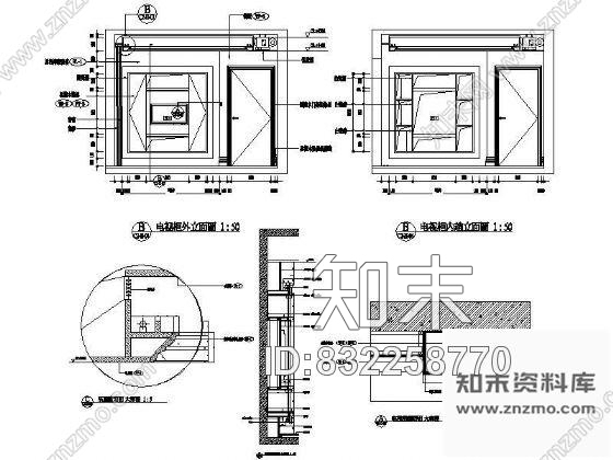 图块/节点电视机柜详图cad施工图下载【ID:832258770】