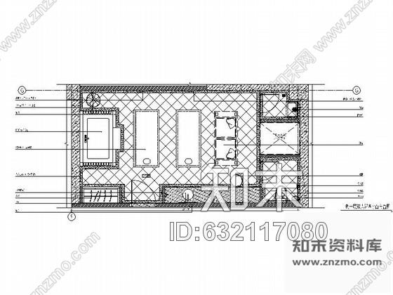 施工图养生会所双人SPA室装修图cad施工图下载【ID:632117080】