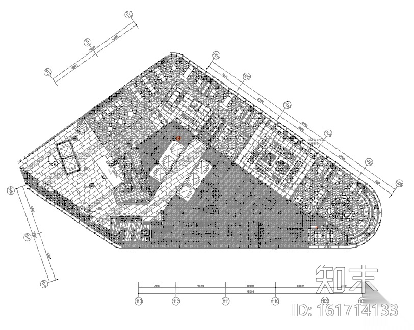 [陕西]君悦特色酒店公区设计施工图+效果图cad施工图下载【ID:161714133】