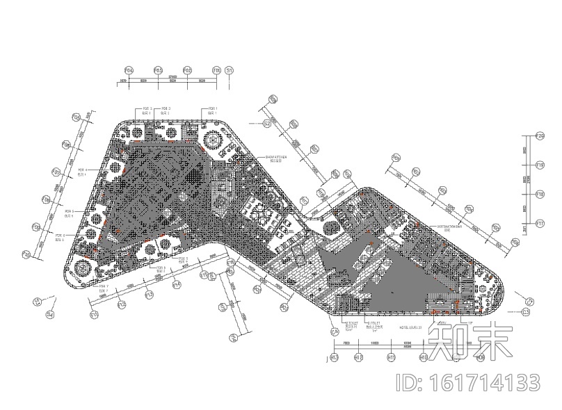 [陕西]君悦特色酒店公区设计施工图+效果图cad施工图下载【ID:161714133】