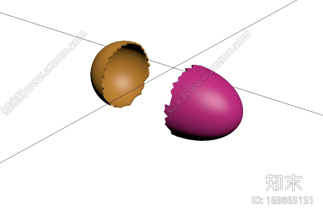 破裂的鸡蛋壳3d打印模型下载【ID:169865151】