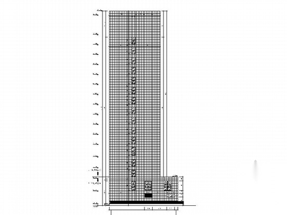 [河南]十七层医院门诊楼建筑幕墙施工图cad施工图下载【ID:166316195】