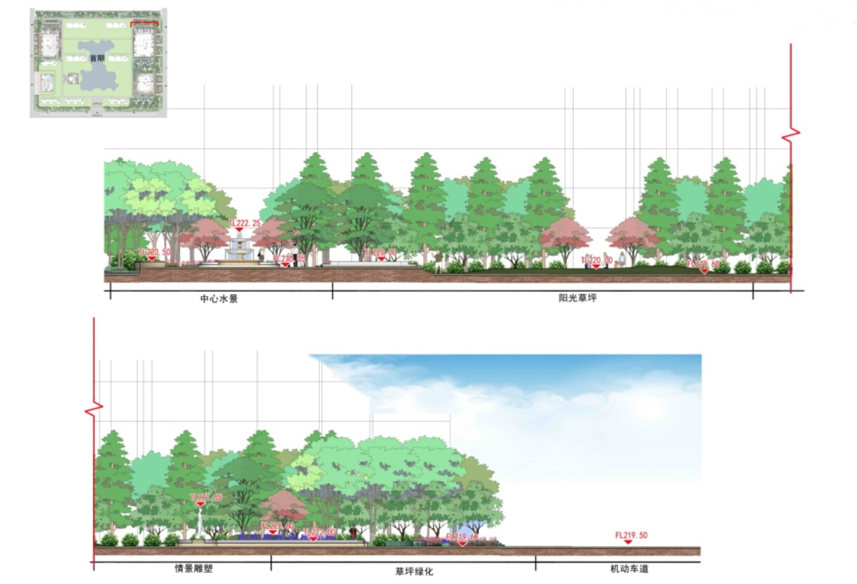 [合集]4套居住区景观设计方案（著名设计公司）施工图下载【ID:161085115】