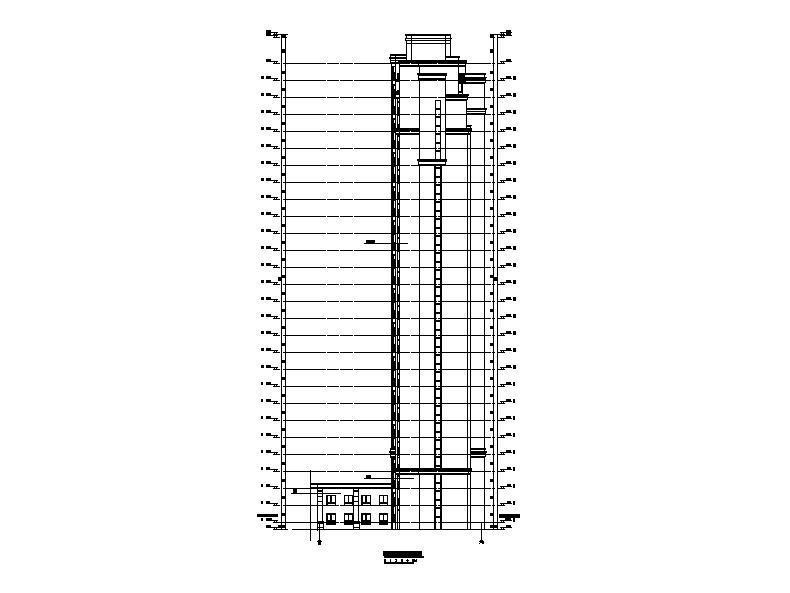 [浙江]二十七层塔式住宅平立剖面图施工图下载【ID:149779118】