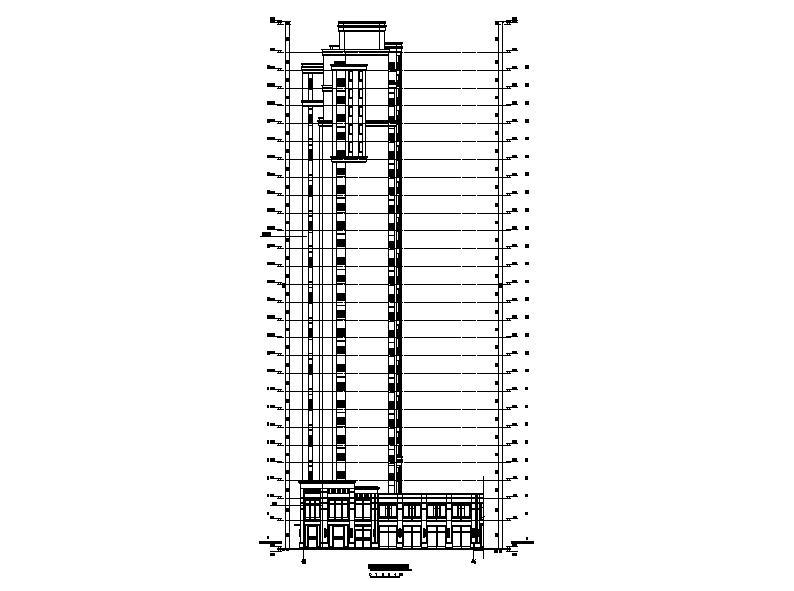 [浙江]二十七层塔式住宅平立剖面图施工图下载【ID:149779118】