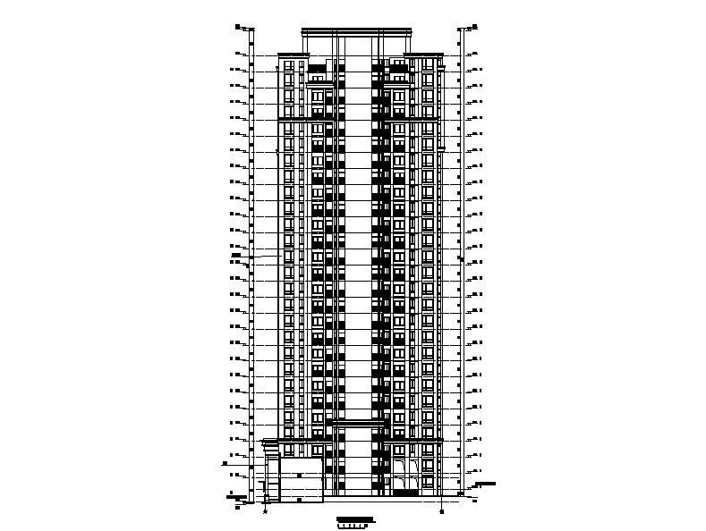 [浙江]二十七层塔式住宅平立剖面图施工图下载【ID:149779118】