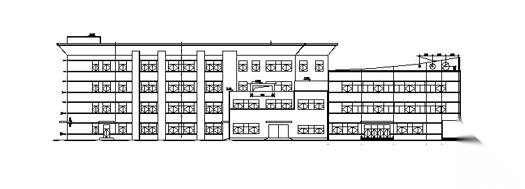 20米高某学校食堂建筑施工图cad施工图下载【ID:166066114】