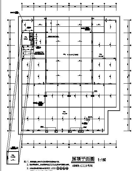 20米高某学校食堂建筑施工图cad施工图下载【ID:166066114】