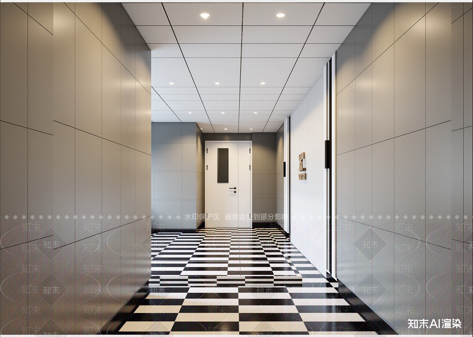 现代走廊3D模型下载【ID:1214590383】