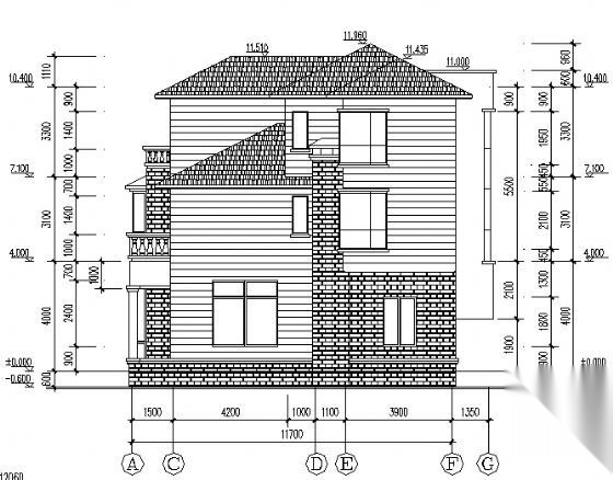 某三层别墅建筑方案图cad施工图下载【ID:149922187】