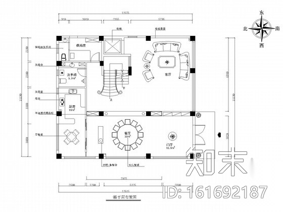 [厦门]四层高档别墅简欧风格CAD装修施工图cad施工图下载【ID:161692187】