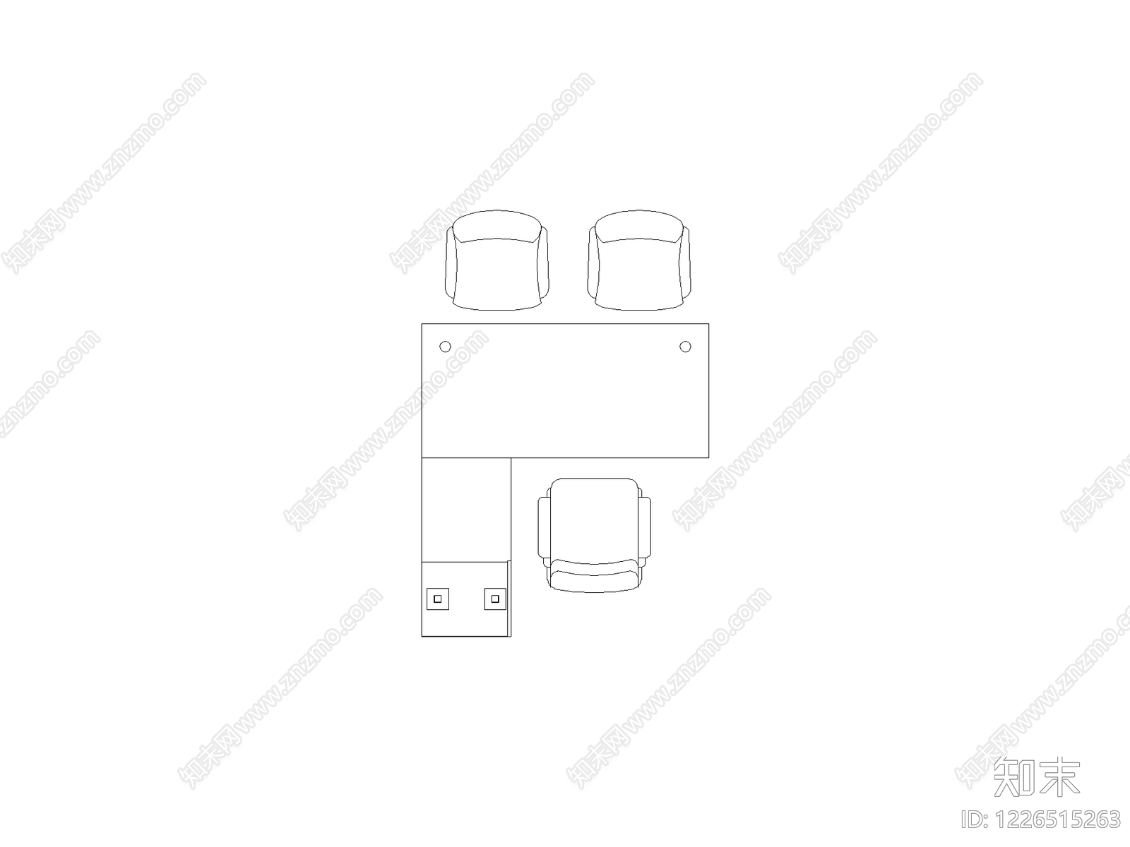 桌椅cad施工图下载【ID:1226515263】