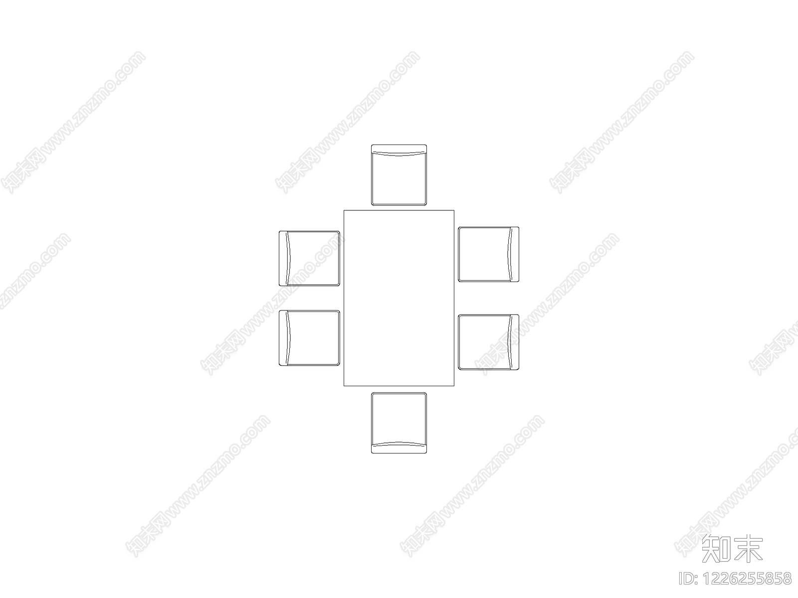 桌椅CAD图纸