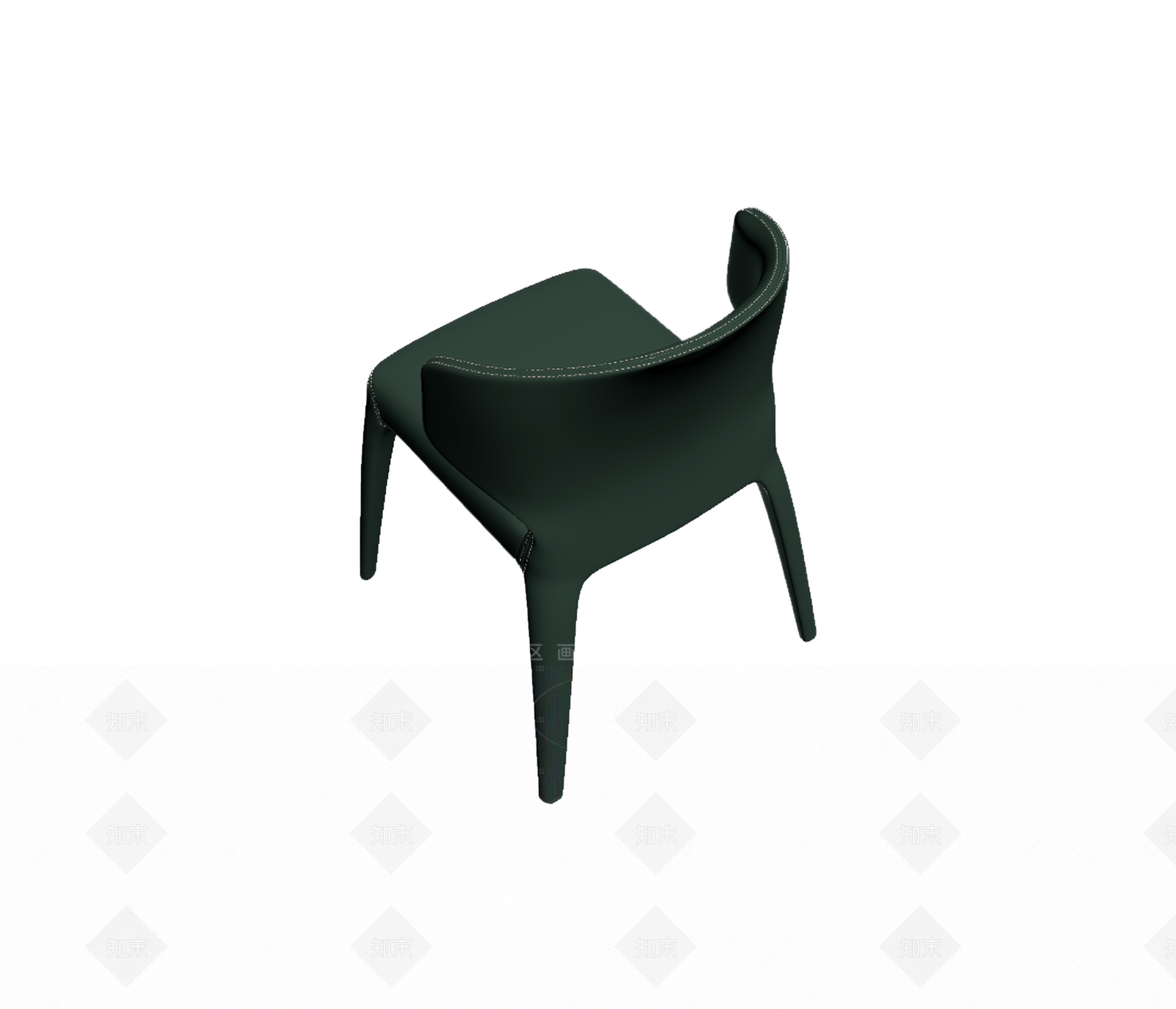 绿色现代风格椅子3D模型下载【ID:1205546352】
