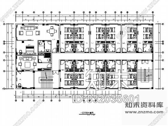 施工图福建某检察院招待楼三层客房室内设计施工图含效果施工图下载【ID:532035601】