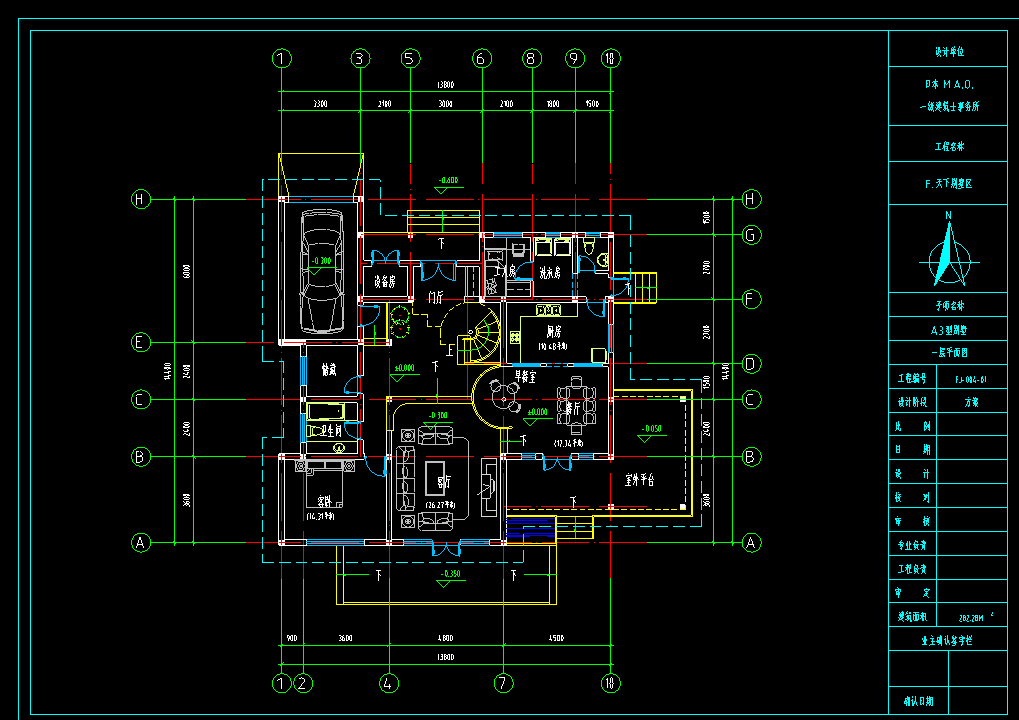 2层独栋别墅建筑方案设计（包含CAD）施工图下载【ID:149870134】