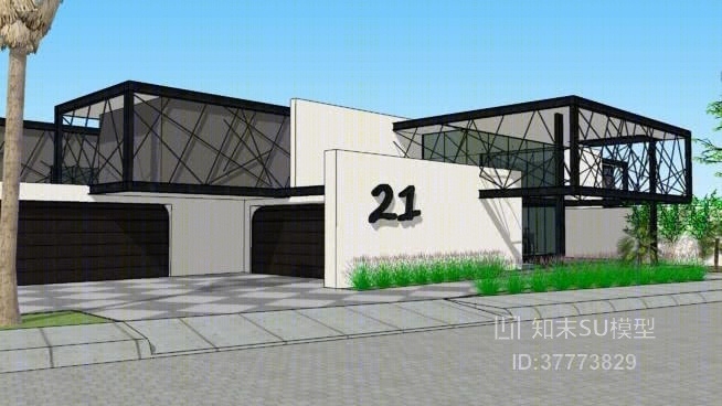 公司大门SU模型下载【ID:37773829】