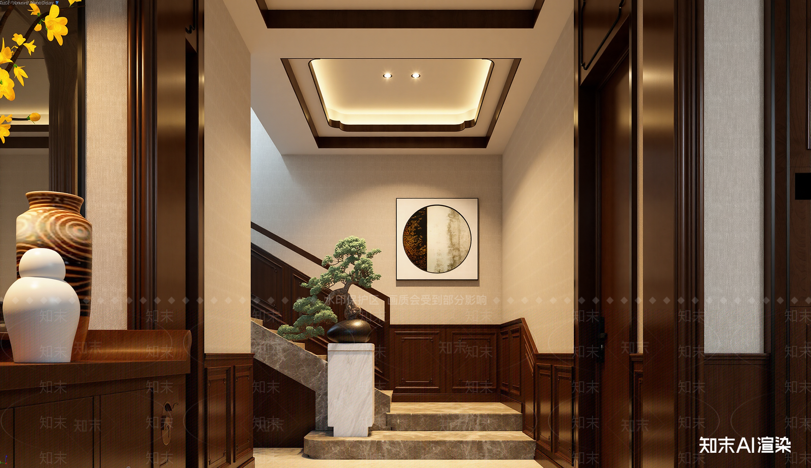中式玄关3D模型下载【ID:1221678465】