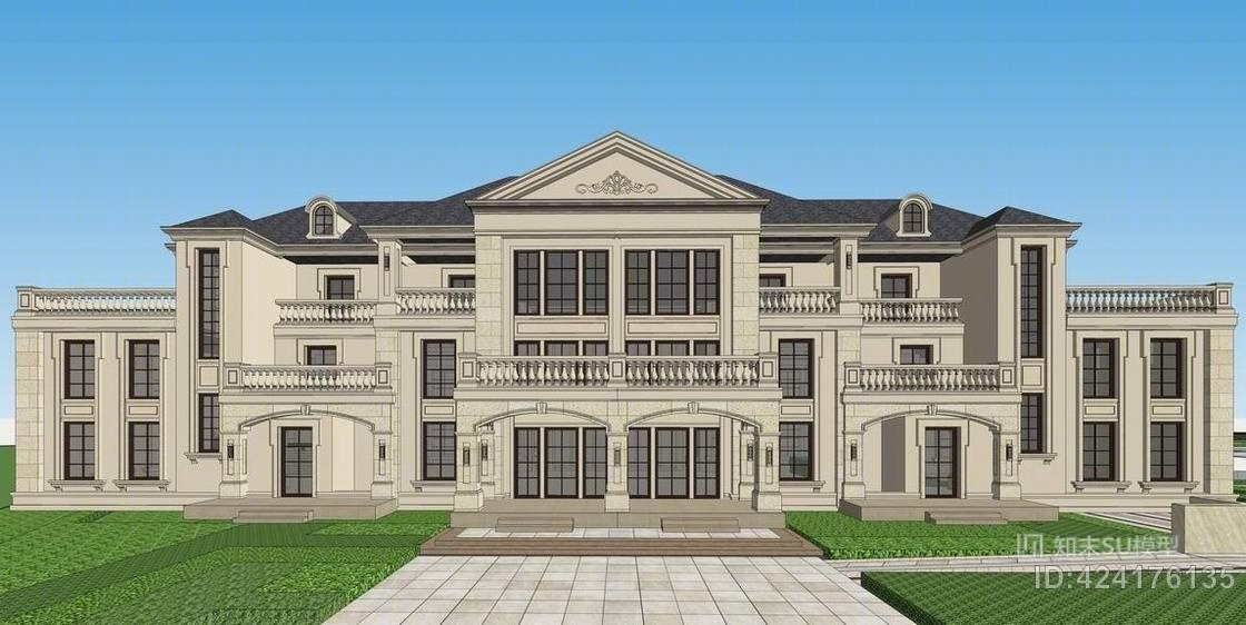 法式会所SU模型下载【ID:424176135】