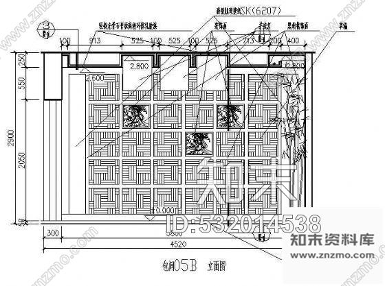 施工图中式餐厅装修图包间图纸cad施工图下载【ID:532014538】