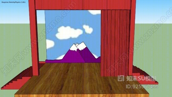 3D舞台剧。SU模型下载【ID:925967499】